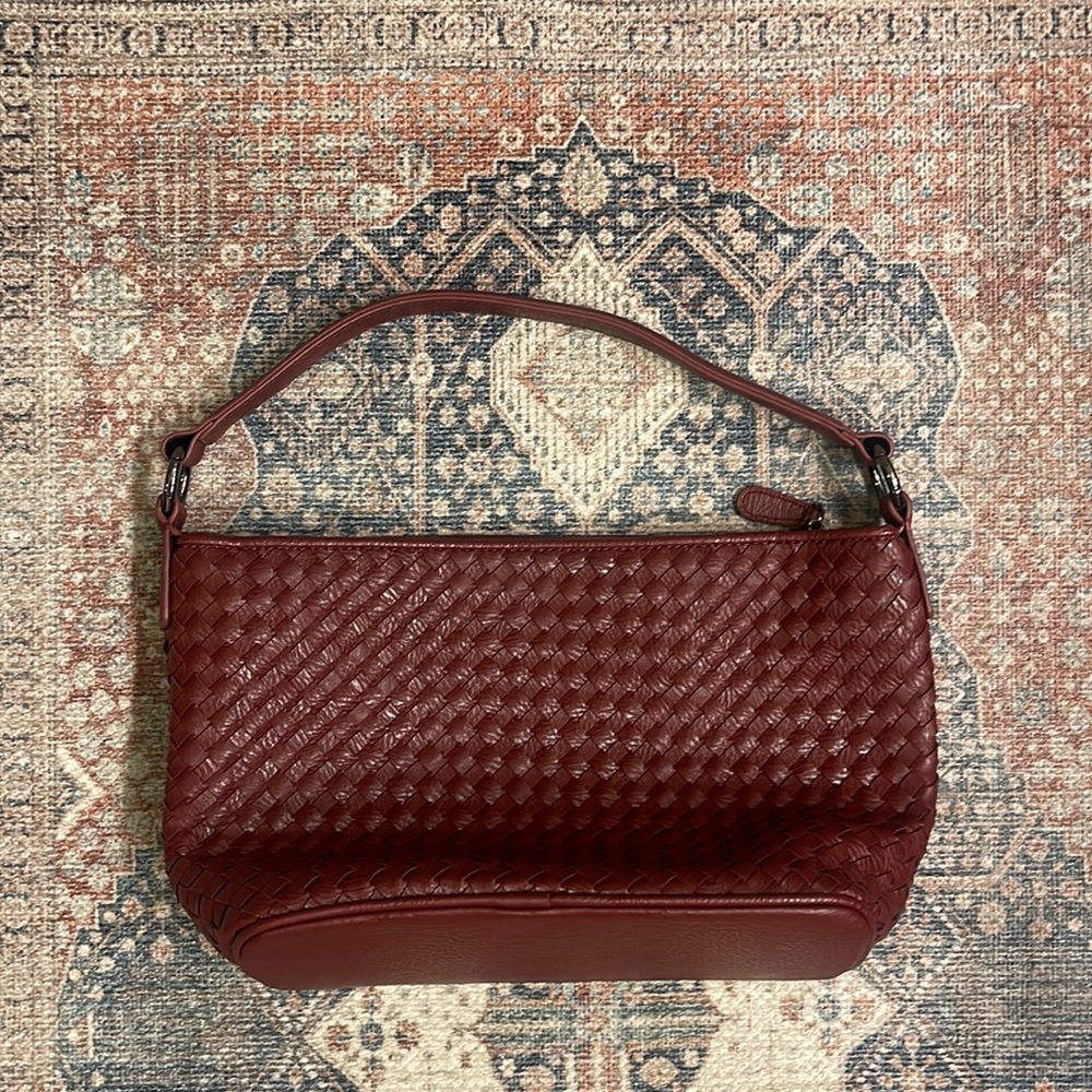 Burgundy Vegan Leather Bag